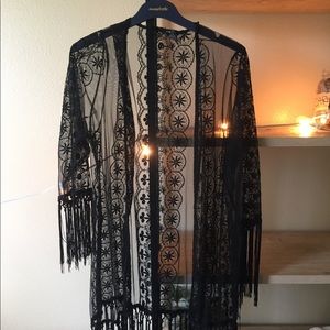 Fancy cover up for dress, or top with jeans!